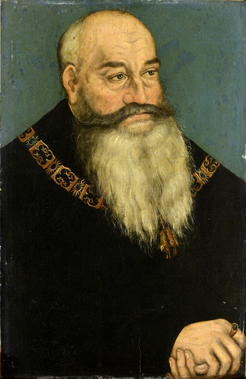 Georg von Sachsen, "Georg der Bärtige", Gemälde von Lucas Cranach d. Ä., zwischen 1534-1439